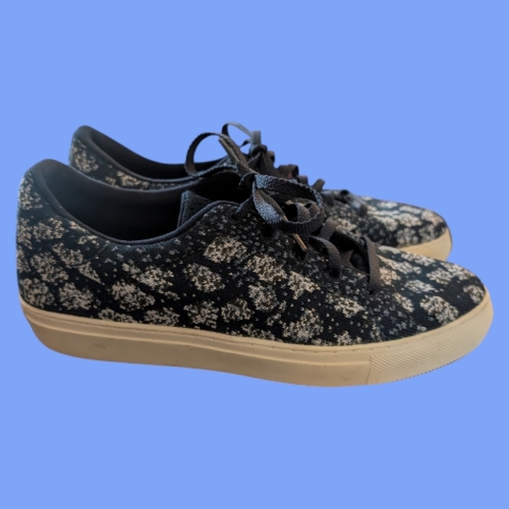 NEW SKECHERS Vaso Ramo Navy Light Blue Floral Sneakers Size 7.5 Memory Foam - Picture 4 of 6